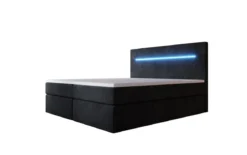 Boxspringbett Sejour mit LED u. Stauraum in Cord