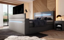 Boxspringbett Sejour mit TV Lift, RGB und Stauraum