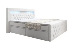 Boxspringbett Sera mit LED und Stauraum (4 Schubladen)