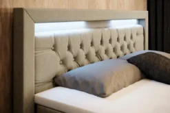 Boxspringbett Sera mit LED und Stauraum (4 Schubladen)