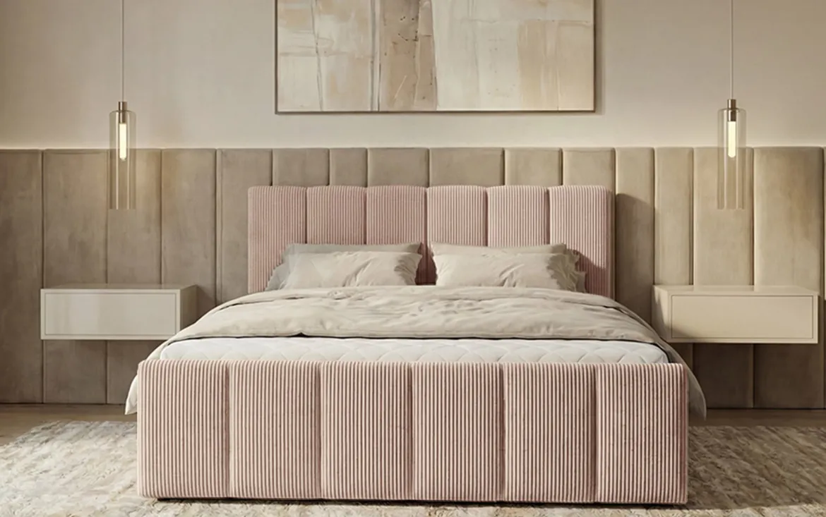 Boxspringbett Siena mit hochklappbarem Stauraum in Cord