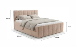 Boxspringbett Siena mit hochklappbarem Stauraum in Cord