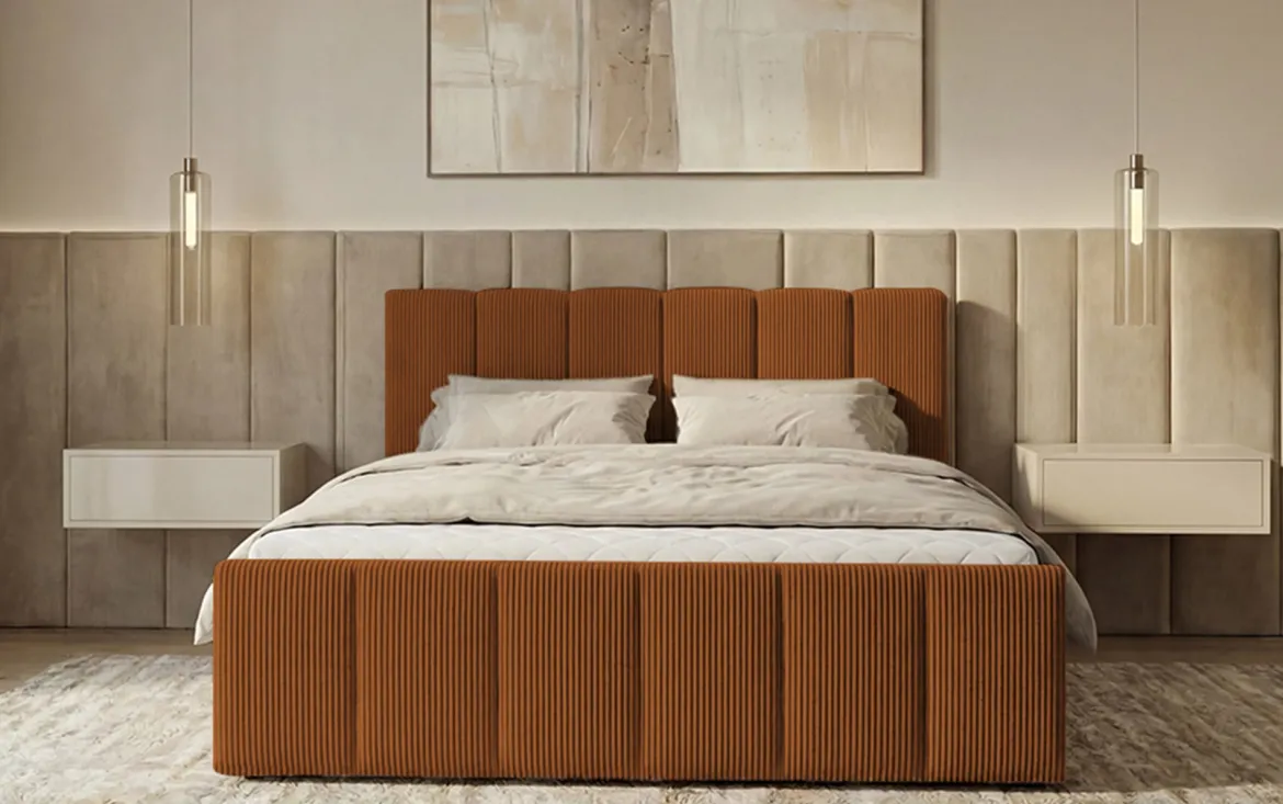 Boxspringbett Siena mit hochklappbarem Stauraum in Cord