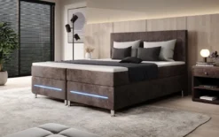 Boxspringbett Simple mit LED in Cord