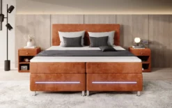 Boxspringbett Simple mit LED in Cord