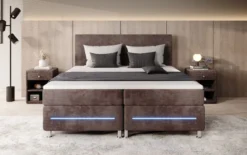 Boxspringbett Simple mit LED in Cord