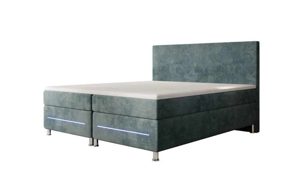 Boxspringbett Simple mit LED in Cord