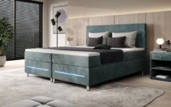 Boxspringbett Simple mit LED in Cord