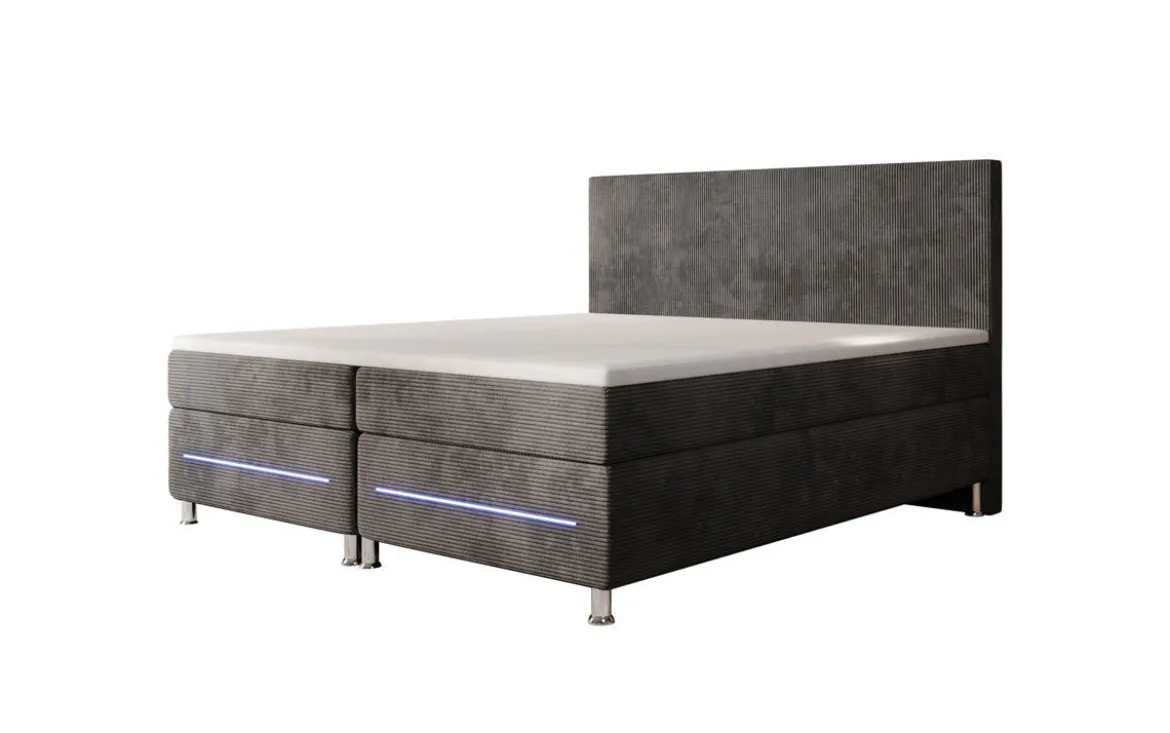 Boxspringbett Simple mit LED in Cord