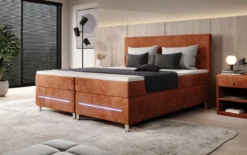 Boxspringbett Simple mit LED in Cord
