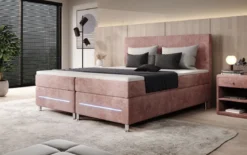 Boxspringbett Simple mit LED in Cord