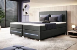 Boxspringbett Simple mit LED in Stoff