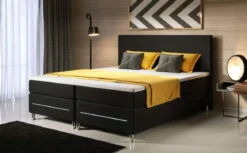 Boxspringbett Simple mit LED in Stoff