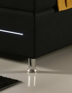 Boxspringbett Simple mit LED in Stoff