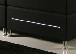 Boxspringbett Simple mit LED in Stoff