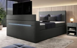 Boxspringbett Simple mit TV Lift und LED