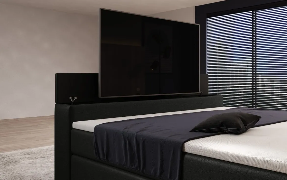 Boxspringbett Simple mit TV Lift und LED