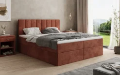Boxspringbett Sofia in Cord mit Stauraum