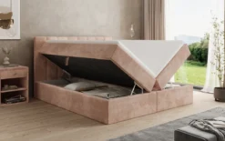 Boxspringbett Sofia in Cord mit Stauraum