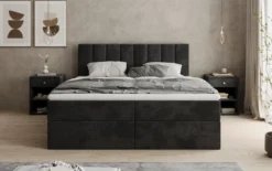 Boxspringbett Sofia in Cord mit Stauraum