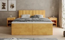 Boxspringbett Sofia in Cord mit Stauraum