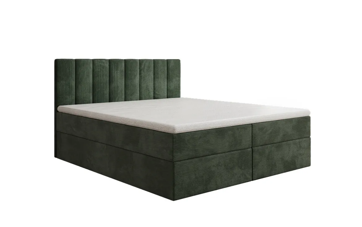 Boxspringbett Sofia in Cord mit Stauraum
