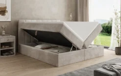 Boxspringbett Sofia in Cord mit Stauraum