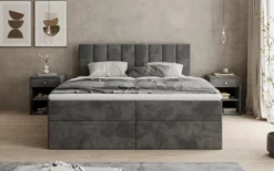 Boxspringbett Sofia in Cord mit Stauraum
