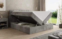 Boxspringbett Sofia in Cord mit Stauraum