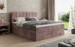 Boxspringbett Sofia in Cord mit Stauraum