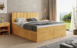 Boxspringbett Sofia in Cord mit Stauraum