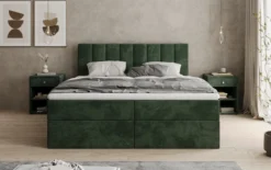Boxspringbett Sofia in Cord mit Stauraum
