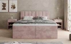 Boxspringbett Sofia in Cord mit Stauraum
