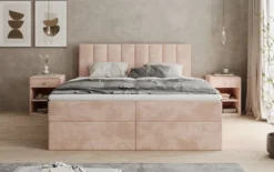 Boxspringbett Sofia in Cord mit Stauraum