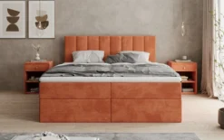 Boxspringbett Sofia in Cord mit Stauraum