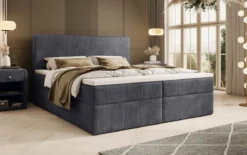 Boxspringbett Soft in Cord mit Stauraum