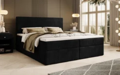 Boxspringbett Soft in Cord mit Stauraum