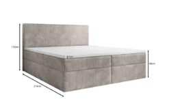Boxspringbett Soft in Cord mit Stauraum