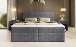 Boxspringbett Soft in Cord mit Stauraum