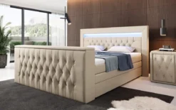 Boxspringbett Sonino mit TV Lift, RGB und Stauraum