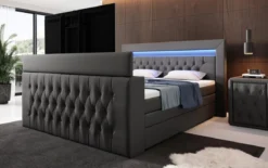 Boxspringbett Sonino mit TV Lift, RGB und Stauraum