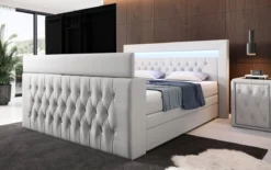 Boxspringbett Sonino mit TV Lift, RGB und Stauraum