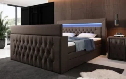Boxspringbett Sonino mit TV Lift, RGB und Stauraum