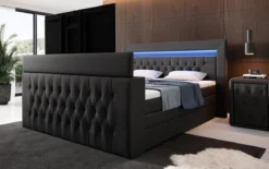 Boxspringbett Sonino mit TV Lift, RGB und Stauraum