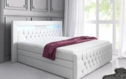 Boxspringbett Sonno mit RGB, USB und Stauraum
