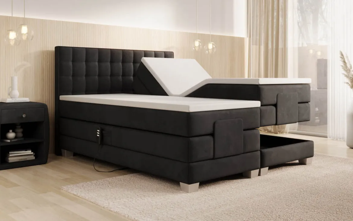 Boxspringbett Sorella Samt elektrisch verstellbar