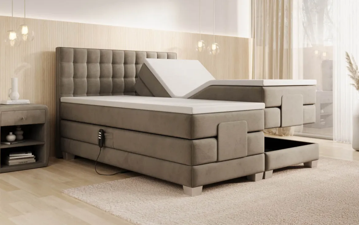 Boxspringbett Sorella Samt elektrisch verstellbar