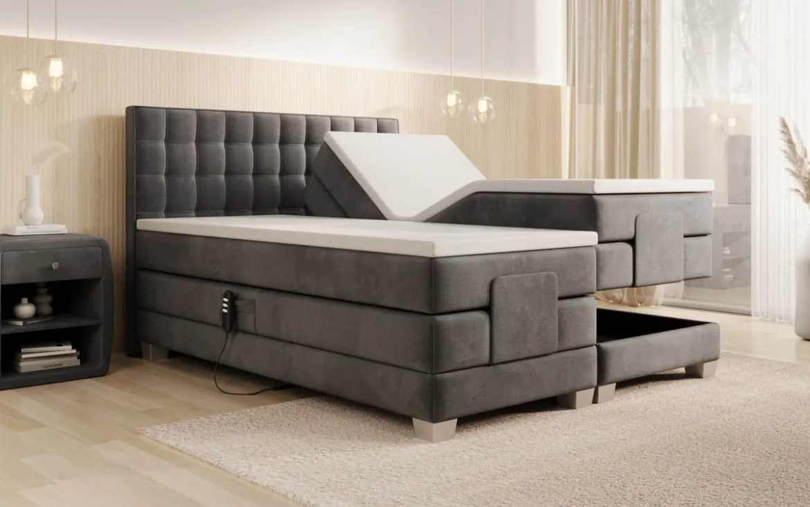 Boxspringbett Sorella Samt elektrisch verstellbar