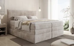 Boxspringbett Stella mit Stauraum in Cord