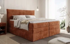 Boxspringbett Stella mit Stauraum in Cord